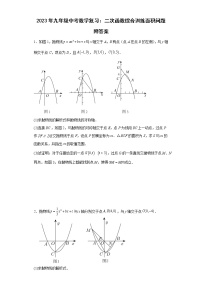 2023年九年级中考数学复习：二次函数综合训练面积问题附答案