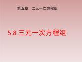 八年级数学北师大版上册 5.8 三元一次方程组   课件2