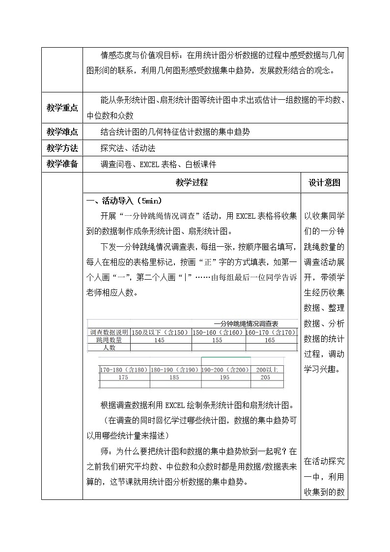 八年级数学北师大版上册 6.3  从统计图分析数据的集中趋势   教案3第2页
