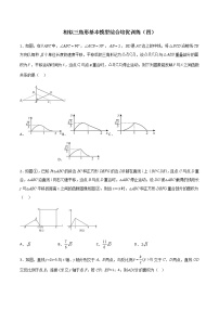 相似三角形基本模型综合培优训练（四）-九年级数学相似三角形基本模型探究（北师大版）