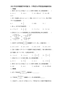 2023年九年级数学中考复习：不等式与不等式组训练附答案