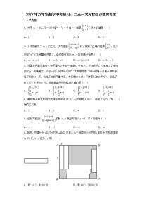 2023年九年级数学中考复习：二元一次方程组训练附答案