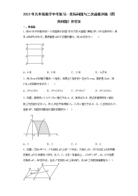 2023年九年级数学中考复习：实际问题与二次函数训练（图形问题）附答案