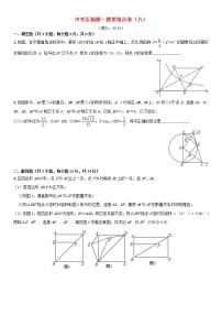 中考数学压轴题题型组合卷八