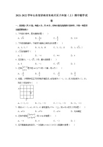 2021-2022学年山东省济南市东南片区八年级（上）期中数学试卷(解析版)