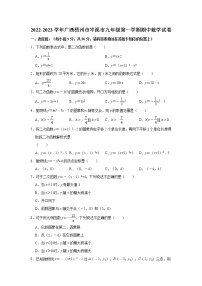 2022-2023学年广西梧州市岑溪市人教版九年级（上）期中数学试卷(解析版)