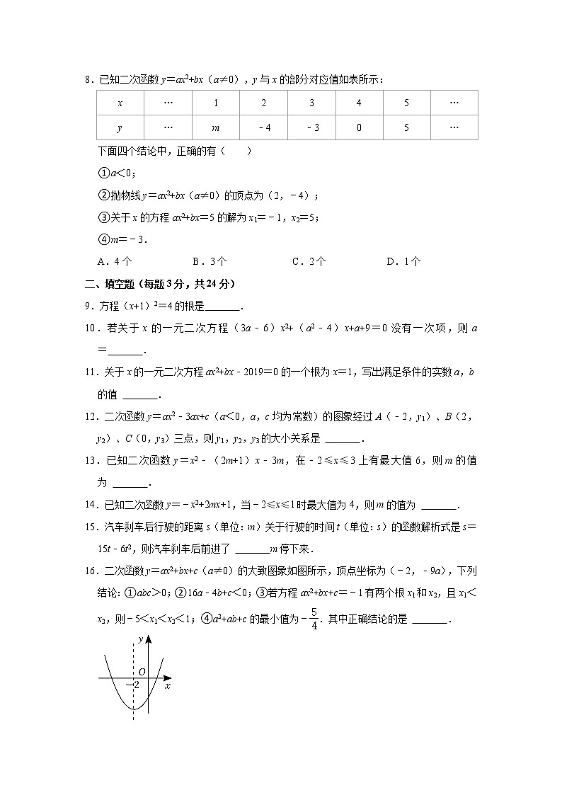 2022-2023学年湖北省黄冈市浠水县方郭中学人教版九年级（上）期中数学试卷(解析版)第2页
