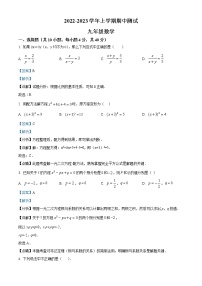 2022—2023学年福建省漳州市正兴学校九年级上学期期中数学试卷(解析版)