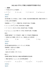 2022-2023学年河南省郑州市二七区第四十八中学九年级上学期期中数学试题(解析版)