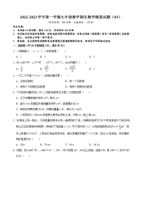 2022-2023学年第一学期九年级数学期末数学模拟试题（03）