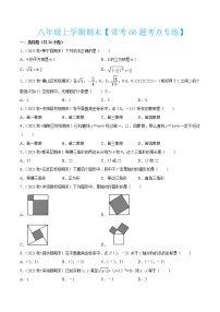 2022-2023学年八年级数学上学期期末【常考60题考点专练】