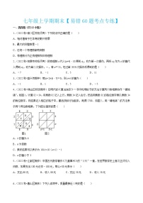 2022-2023学年七年级数学上学期期末【易错60题考点专练】