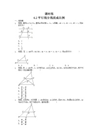 北师大版九年级上册2 平行线分线段成比例课时训练