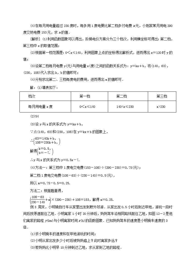 第12讲 一次函数的应用（导学案+教案+精炼）03