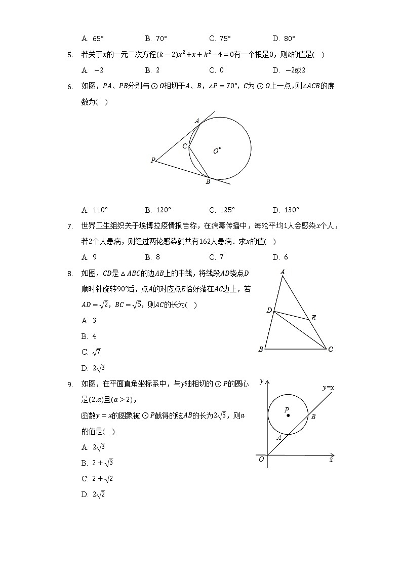 辽宁省盘锦市双台子实验中学2022-2023学年九年级（上）第二次月考数学试卷(解析版)第2页