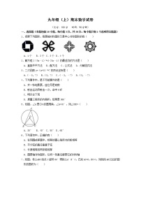 人教版数学九年级（上）期末试卷（含答案）