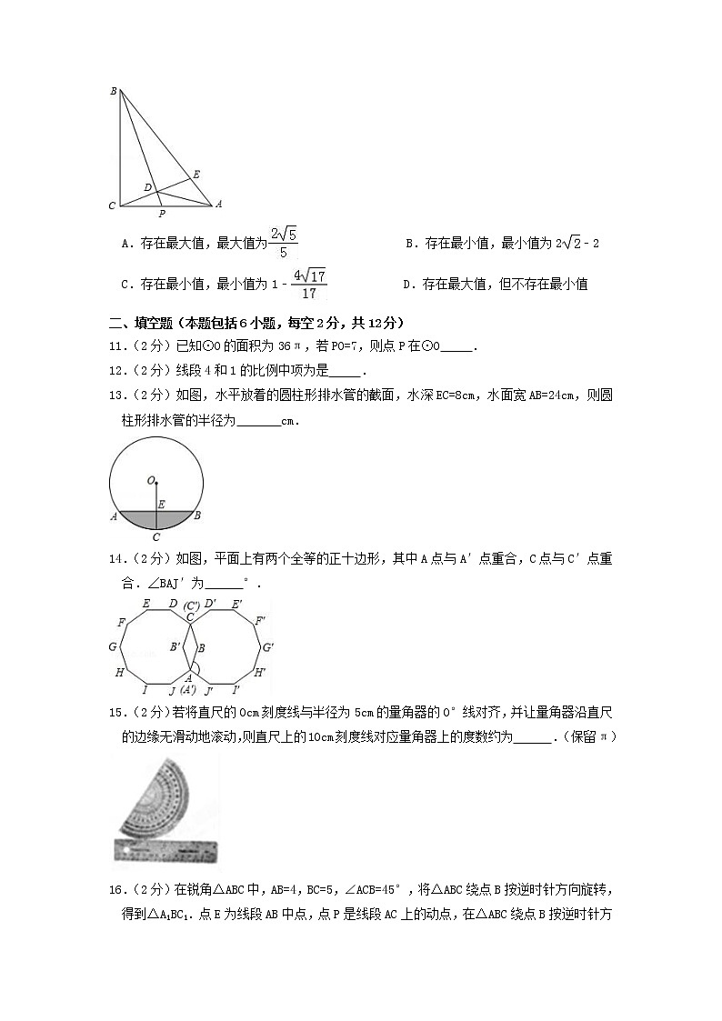 北师大版数学九上 期中数学试卷（含答案）第3页