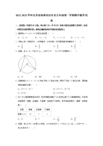 2022-2023学年江苏省南通市启东市苏科版九年级（上）期中数学试卷(解析版)