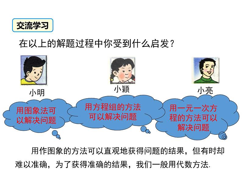 北师大版数字八年级上册5.7  用二元一次方程组确定一次函数表达式课件08