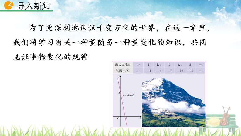 新人教版初中数学八年级下册《变量与函数》课件06