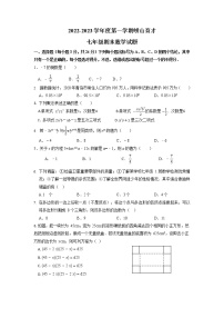 山东省青岛市崂山区育才学校2022-2023学年七年级上学期数学期末试题+