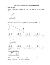 2023年九年级中考数学一轮复习知识点针对练：平行线分线段成比例定理(含答案)