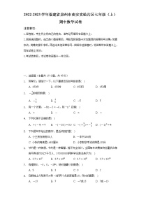 福建省泉州市南安实验片区2022-2023学年七年级（上）期中数学试卷(解析版)