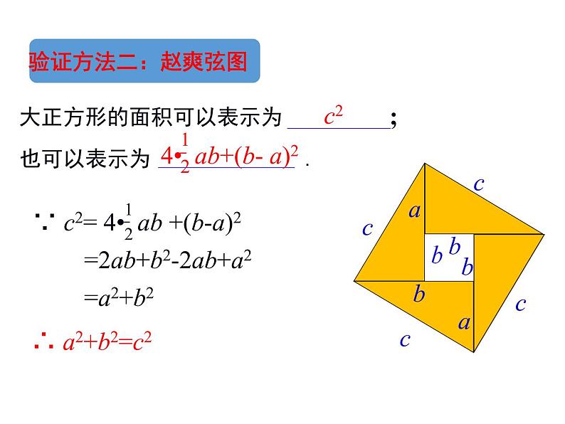 北师大版数字八年级上册1.1 第2课时 验证勾股定理课件第6页