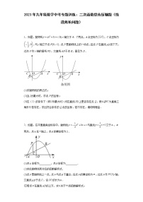 2023年九年级数学中考专题训练：二次函数综合压轴题（线段周长问题）及答案