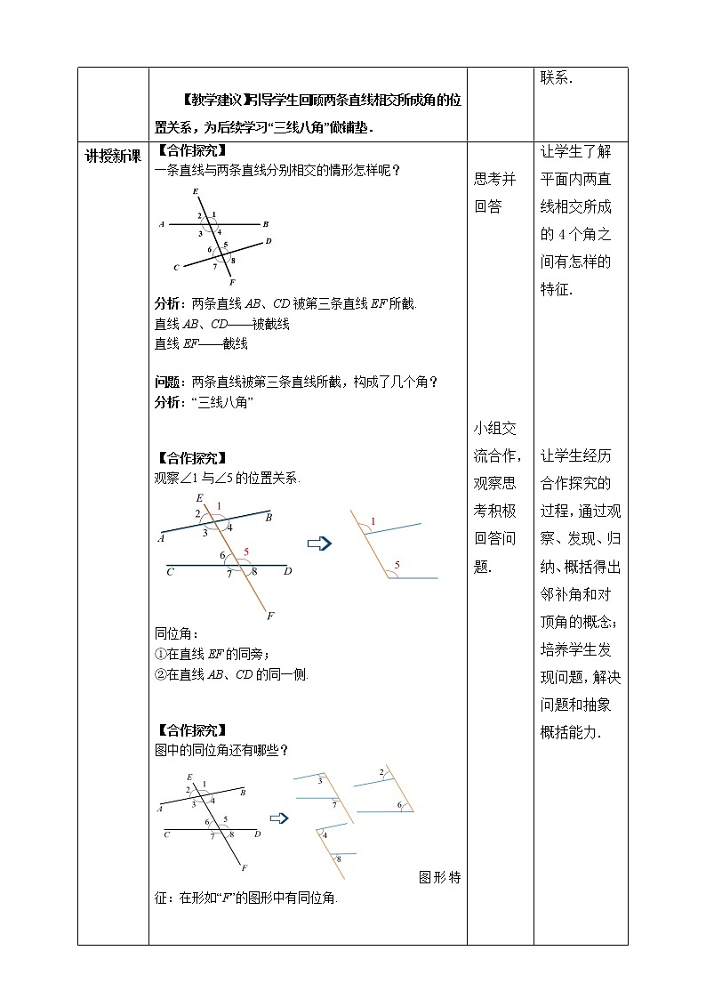 《5.1.3 同位角、内错角、同旁内角》精品课件PPT+教学方案+同步练习02