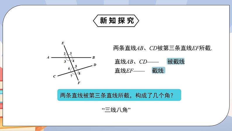 《5.1.3 同位角、内错角、同旁内角》精品课件PPT+教学方案+同步练习04