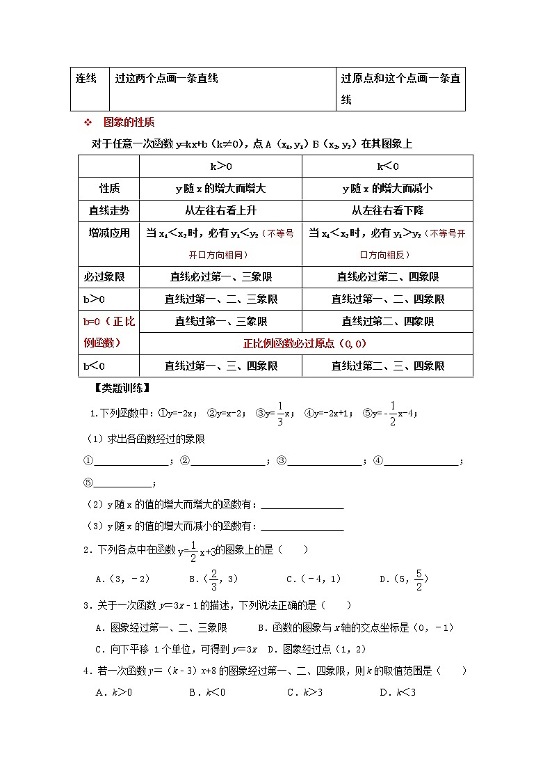 第18讲 一次函数考点分类总复习（原卷版+解析）03