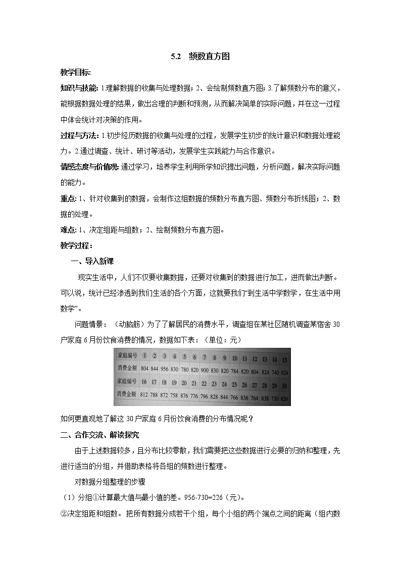 八数湘教版下册 5.2 频数直方图 PPT课件+教案+练习01