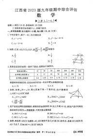 江西省九江市永修县2022-2023学年九年级上学期11月期中数学试题