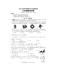 广西南宁市宾阳县2022-2023学年九年级上学期期中数学试题