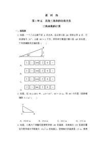 初中数学北师大版九年级下册3 三角函数的计算一课一练