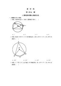 初中数学北师大版九年级下册4 圆周角和圆心角的关系课时作业