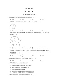 北师大版九年级下册第三章 圆8 圆内接正多边形测试题