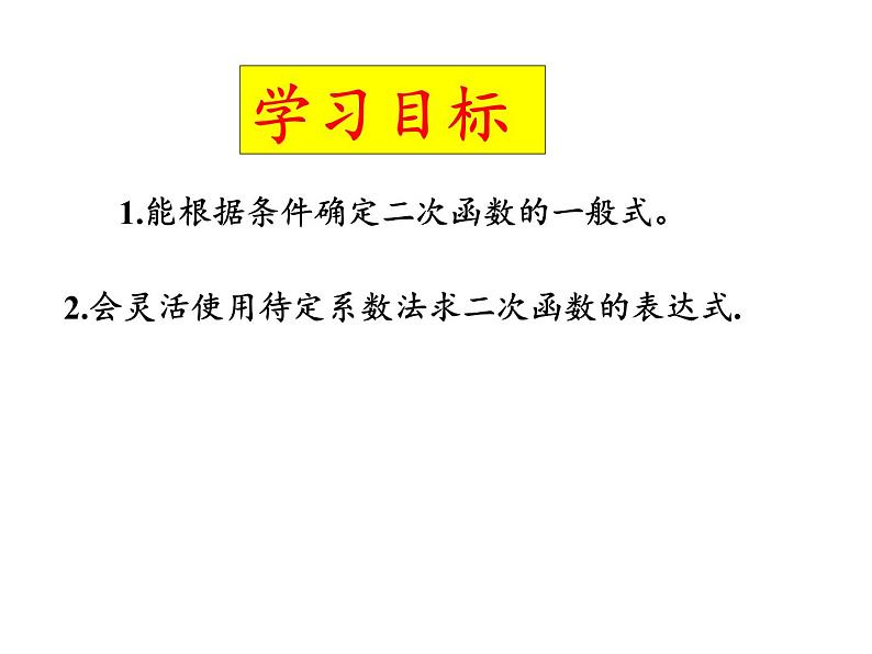 江苏科学技术出版社初中数学九年级下册 5.3 用待定系数法确定二次函数表达式   课件06