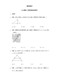 初中数学苏科版九年级下册6.4 探索三角形相似的条件测试题