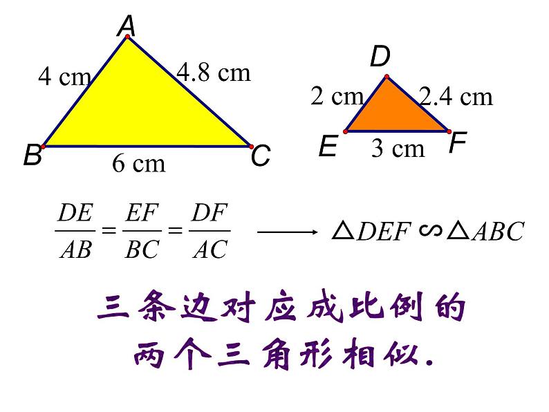 9年级数学苏科版下册课件第6单元《6.4探索三角形相似的条件》  课件2第6页