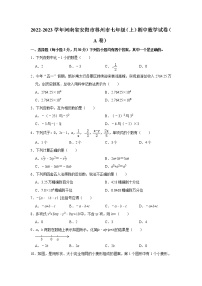 河南省安阳市林州市2022-2023学年七年级上学期期中数学试卷（a卷）(含答案)