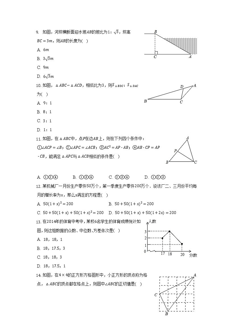 河北省唐山市滦州市2022-2023学年九年级上学期期中数学试卷(含答案)02