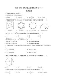 黑龙江省佳木斯市抚远市第三中学2022-2023学年九年级上学期期末考试数学试题(含答案)