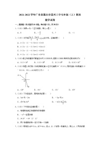 广东省湛江市雷州市第三中学2021-2022学年七年级上学期期末数学试卷 (含答案)