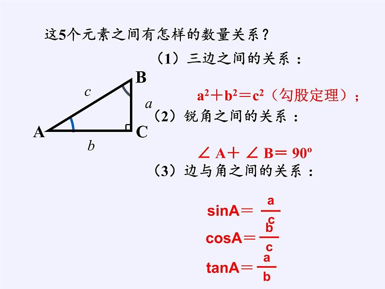 江苏科学技术出版社初中数学九年级下册 7.5 解直角三角形   课件5第3页