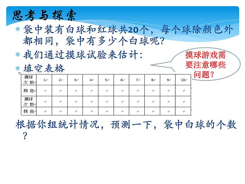 江苏科学技术出版社初中数学九年级下册 8.5 概率帮你做估计  课件104