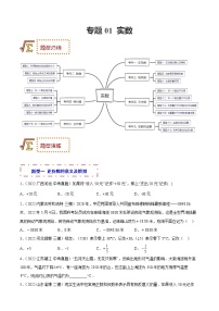 2023年中考数学一轮复习题型归纳专练01 实数