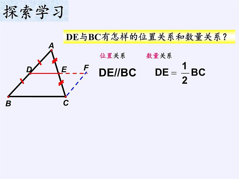 江苏科学技术出版社初中数学八年级下册 9.5 三角形的中位线  课件3第5页