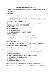 重庆市黔江区2019-2020学年八年级上学期期末教学水平调研测试数学试题